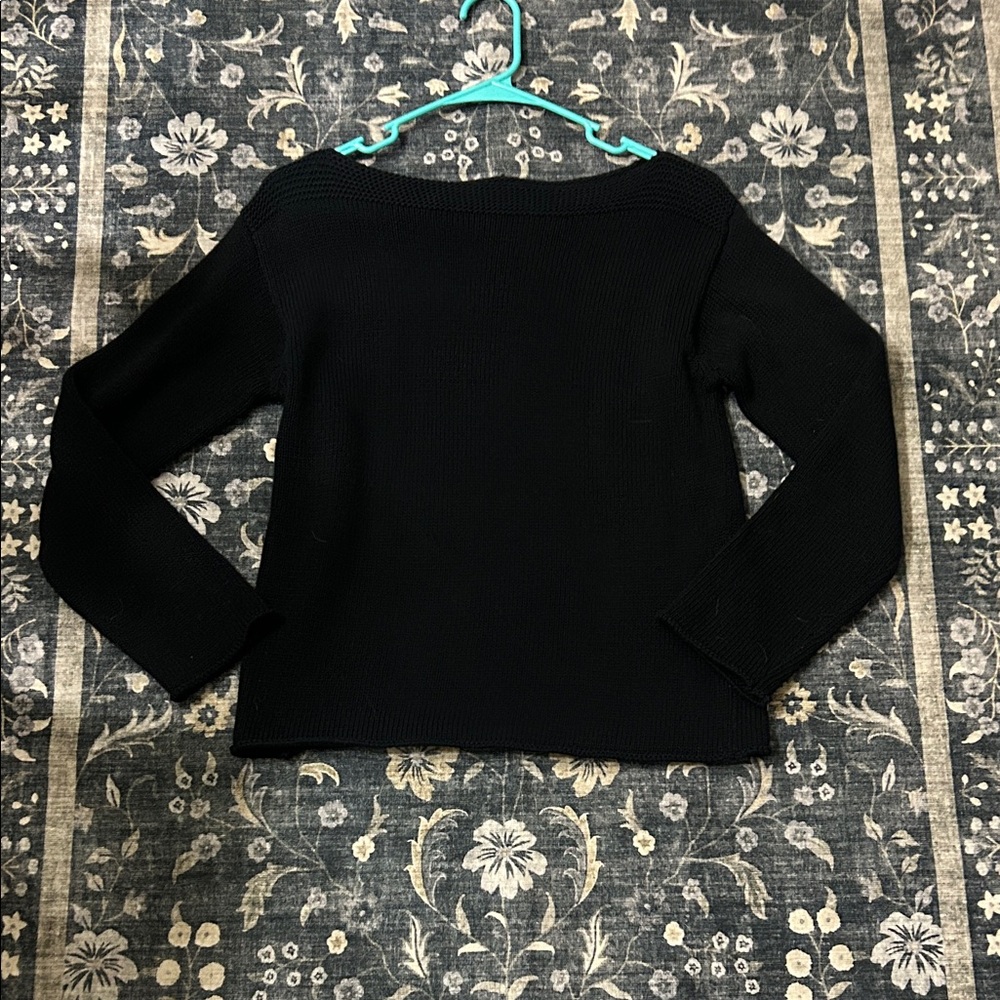 100% cotton Theory Boat neck knit Women's Sweater